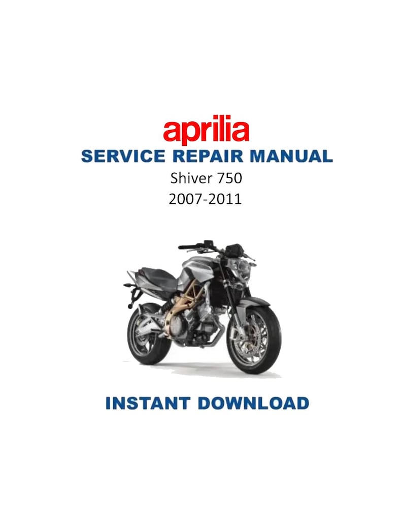 Aprilia Shiver 750 Service Manual PDF service repair manual cover