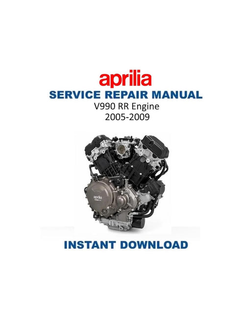 Aprilia V990 RR Engine Service Manual 2005-2009 Motorcycle PDF service repair manual cover