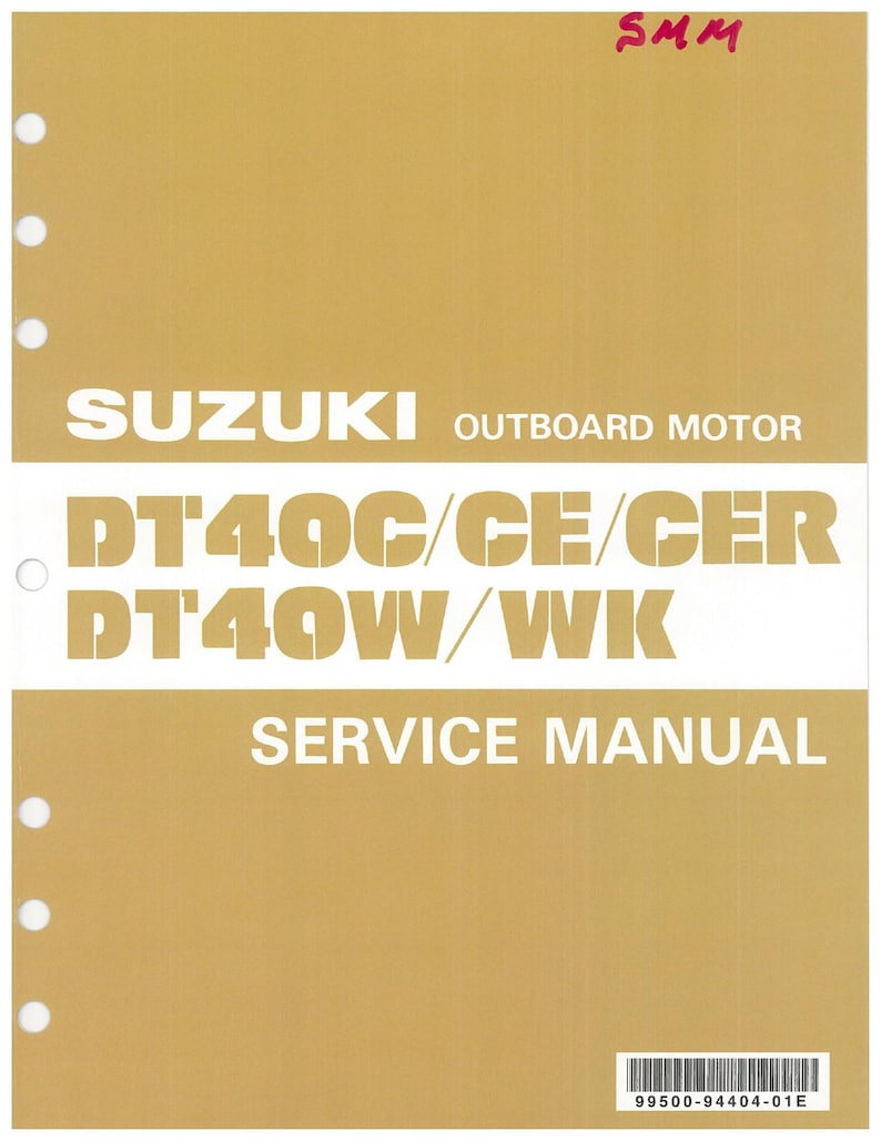 Suzuki DT40 Outboard Service Manual service manual preview page 2
