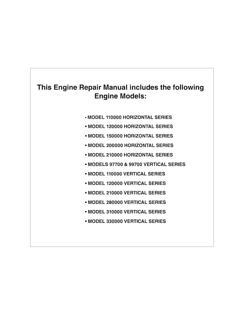 Briggs Stratton Single Cylinder OHV Service Manual 2009-2013 Small Engine service manual preview page 8