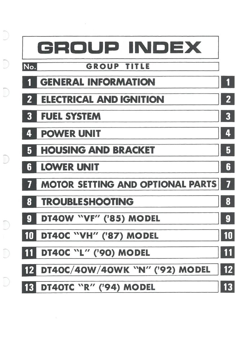 Suzuki DT40 Outboard Service Manual service manual preview page 10