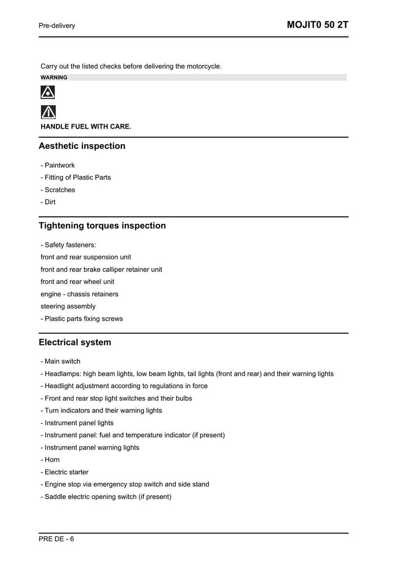 Aprilia Mojito 50 2T Service Manual service manual preview page 6