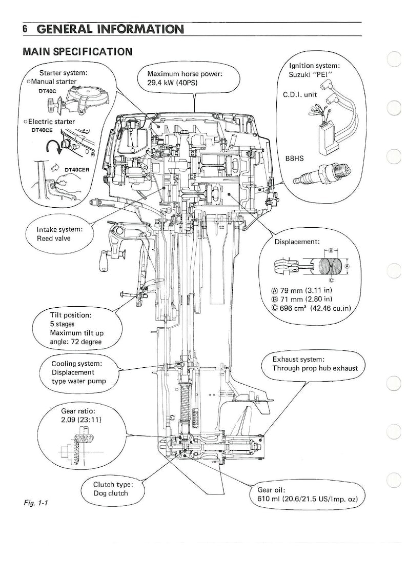 Suzuki DT40 Outboard Service Manual service manual preview page 6