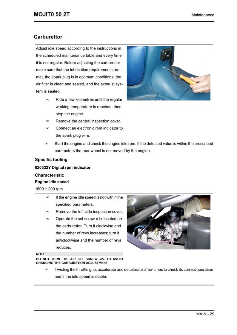 Aprilia Mojito 50 2T Service Manual service manual preview page 3