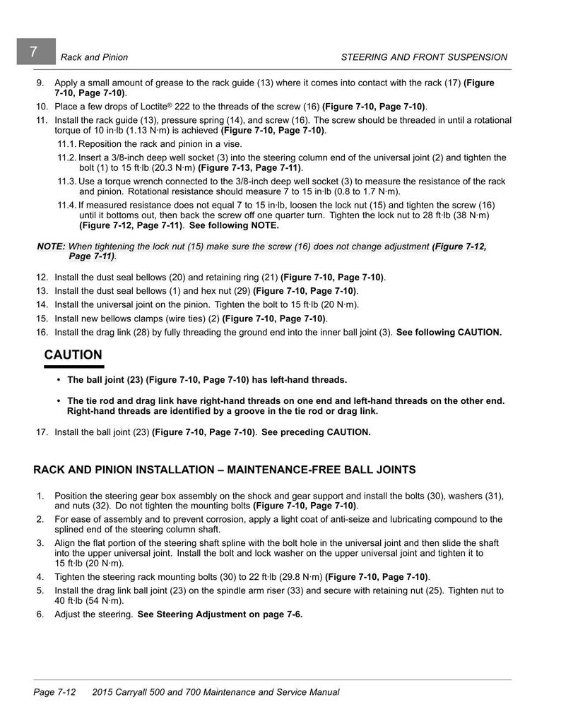 Club Car Carryall 500 700 Service Manual 2015-2019 UTV service manual preview page 6