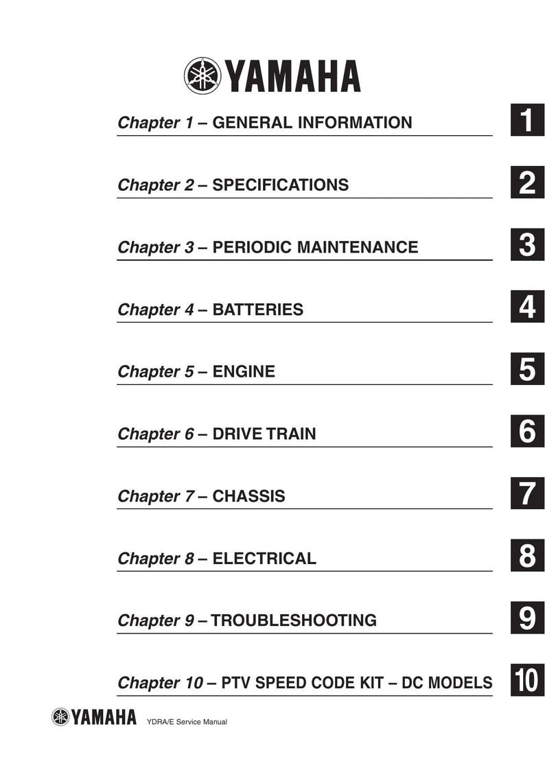 Yamaha YDRA YDRE Golf Car Service Manual 2016-2020 Golf Cart service manual preview page 6