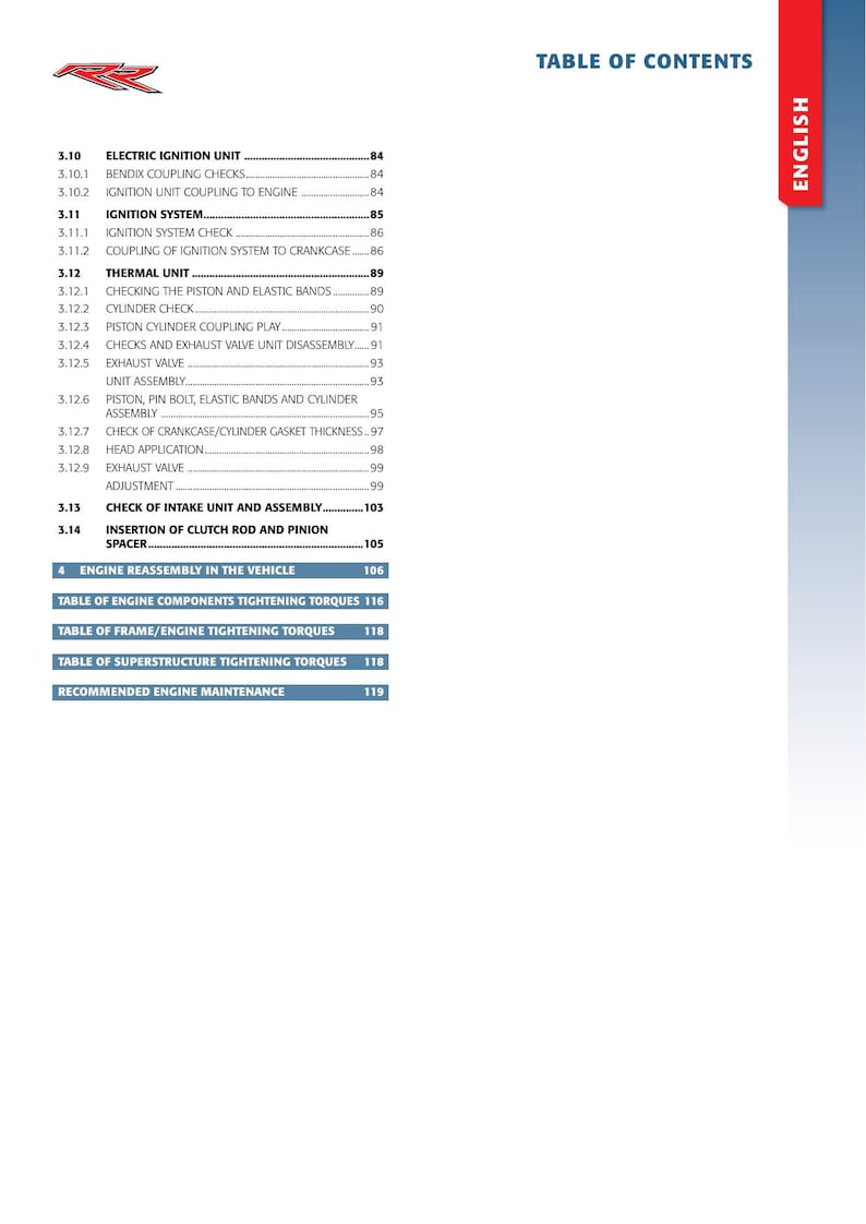 Beta RR 250 300 Race Edition 2 Stroke Service Manual service manual preview page 8