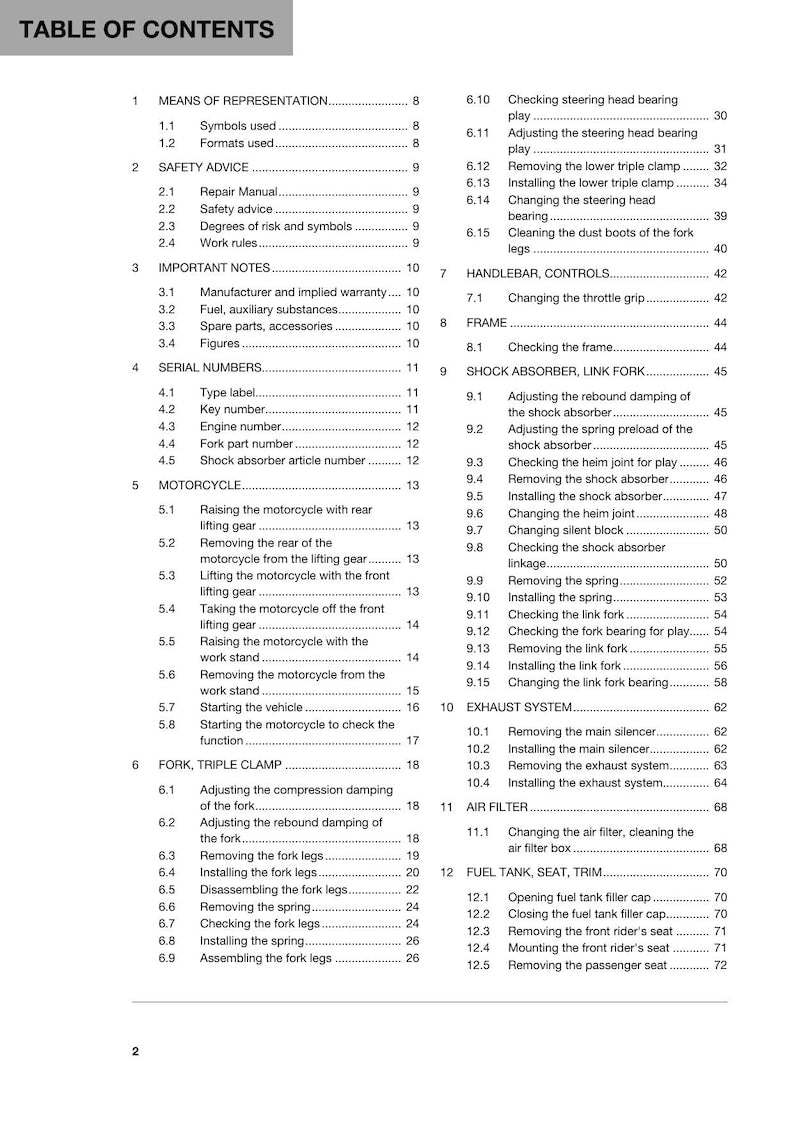 Husqvarna Svartpilen 701 Service Manual service manual preview page 8