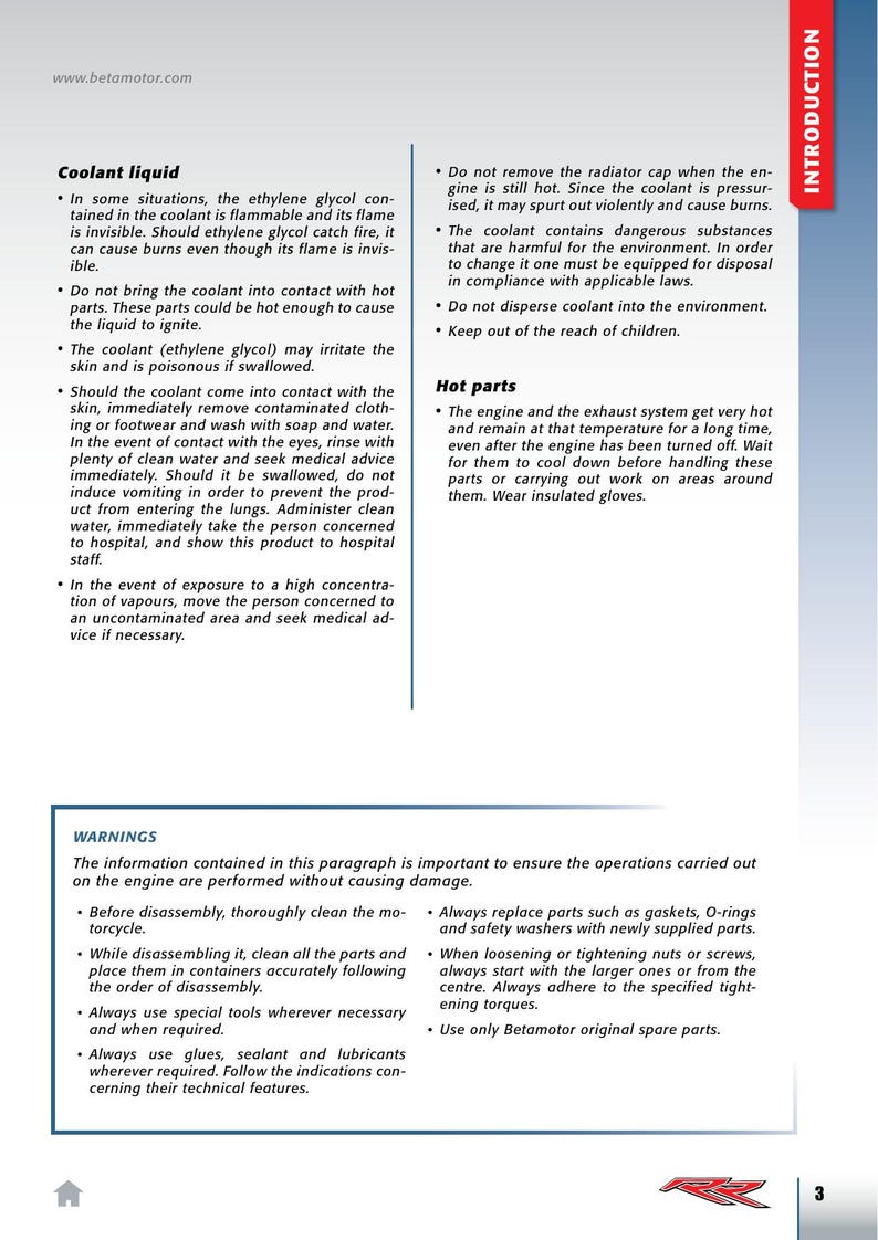 Beta RR 250 300 Race Edition 2 Stroke Service Manual service manual preview page 10