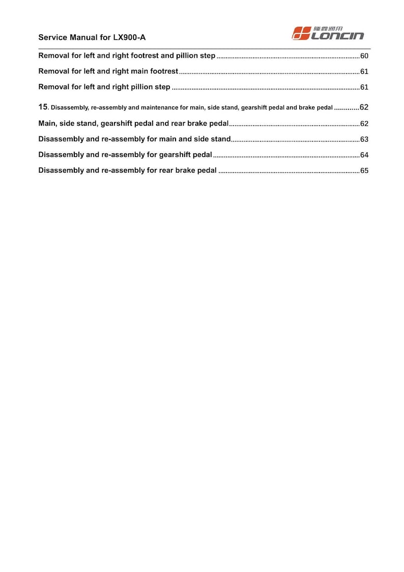 Loncin LX900-A Service Manual service manual preview page 11