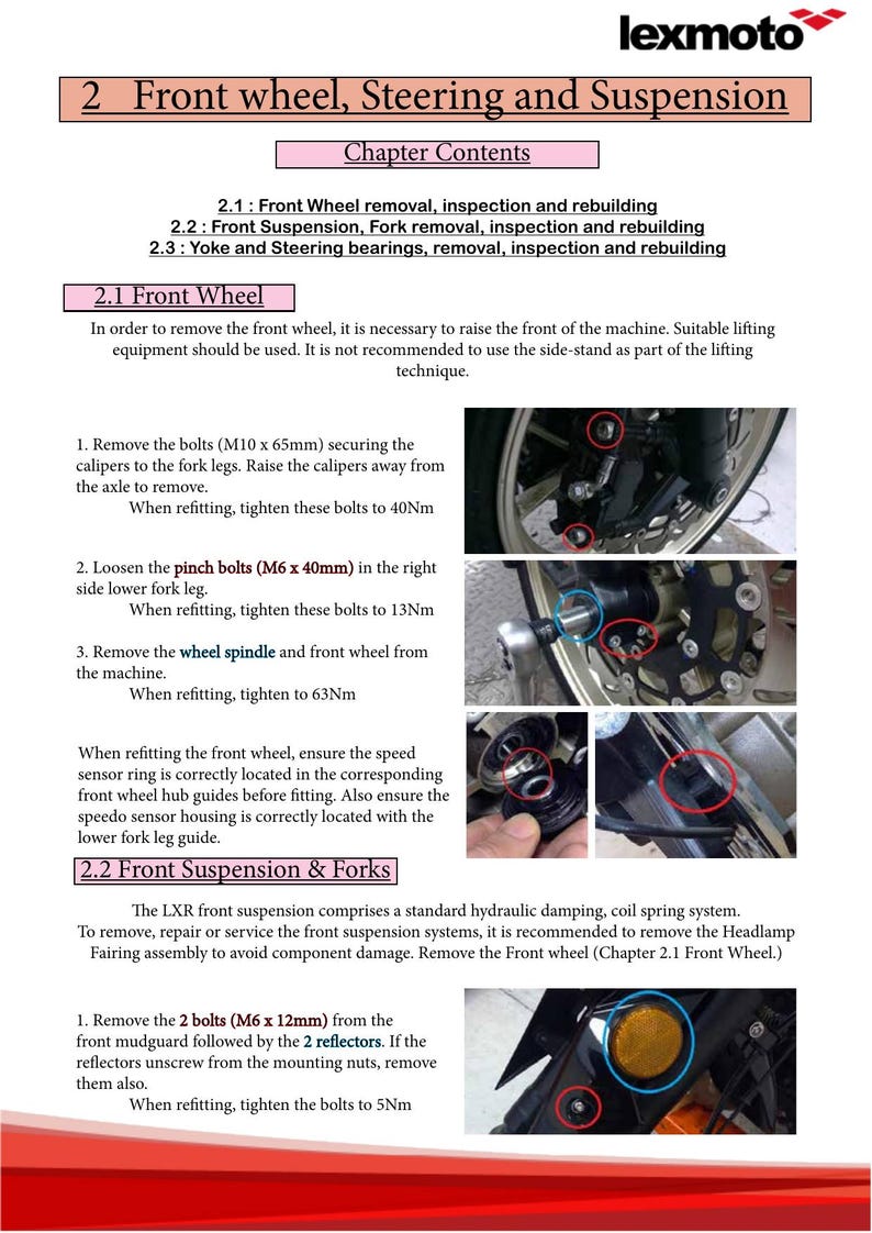 Lexmoto LXR 125 Service Manual service manual preview page 5