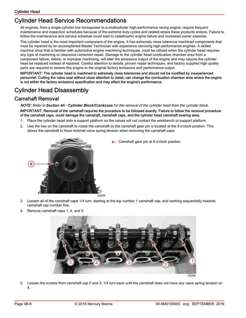 Mercury 150 SeaPro FourStroke Service Manual 2016-2020 Outboard service manual preview page 4