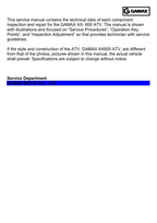 Gamax AX600 600LX Service Manual 2015-2019 ATV Repair service manual preview page 3