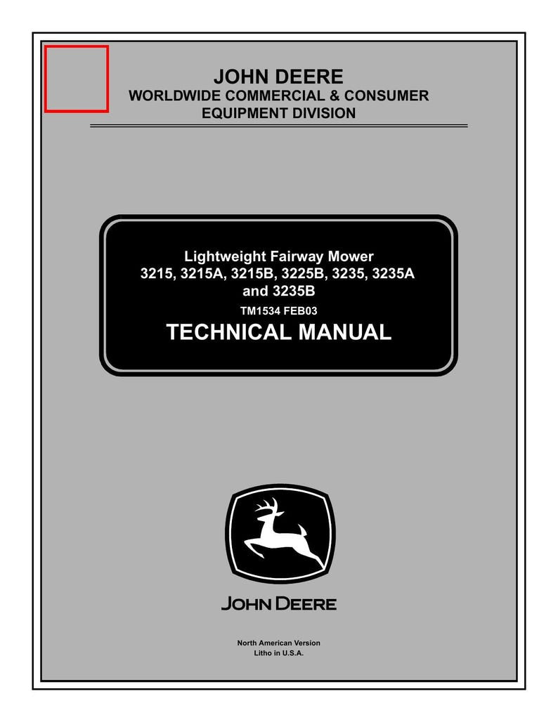 John Deere 3215 3225 3235 Fairway Mower Service Manual service manual preview page 2