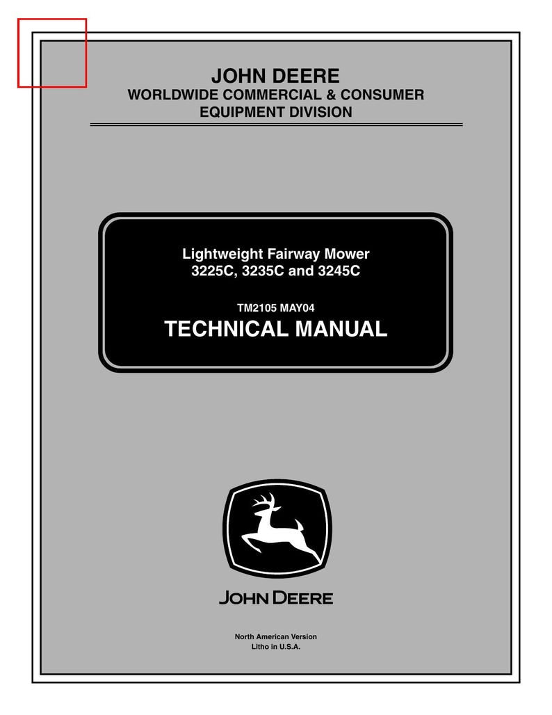 John Deere 3225C 3235C 3245C Fairway Mower Service Manual service manual preview page 2