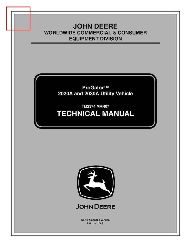 John Deere ProGator 2020A 2030A Service Manual service manual preview page 2