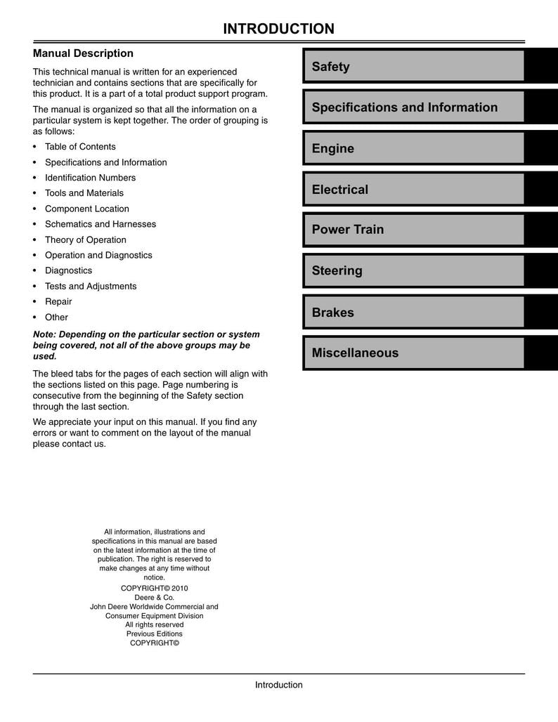 John Deere Gator XUV 825i Service Manual service manual preview page 3