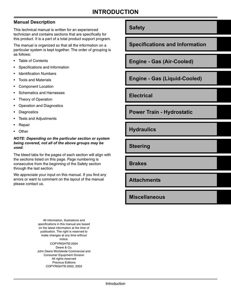 John Deere X465 X475 X485 X575 X585 Service Manual service manual preview page 7
