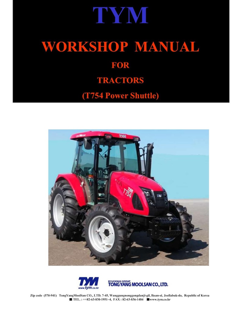 TYM T754 Power Shuttle Service Manual service manual preview page 2