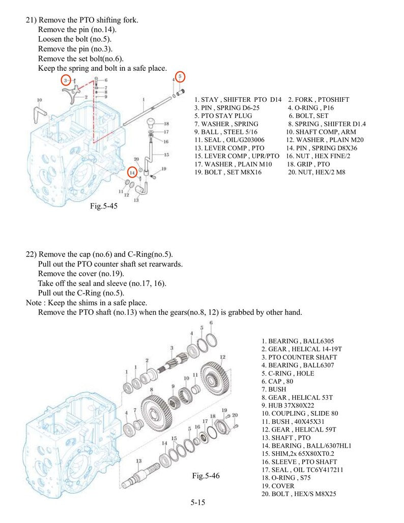 TYM T754 Power Shuttle Service Manual service manual preview page 4