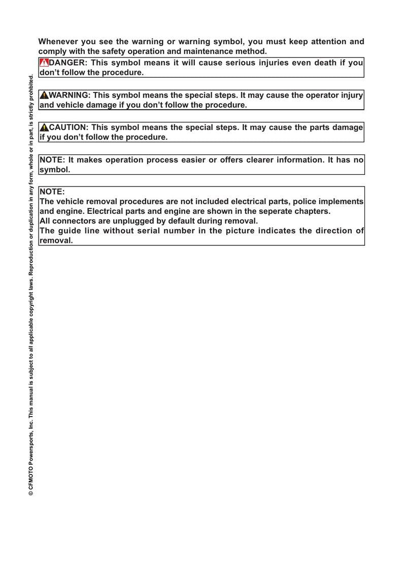 CFMOTO CFX-2E CFX-5E Service Manual service manual preview page 9
