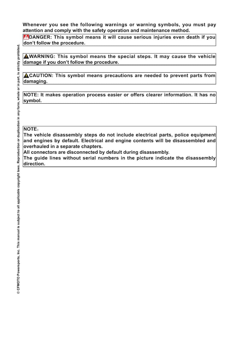 CFMOTO 800NK 799cc Service Manual service manual preview page 8