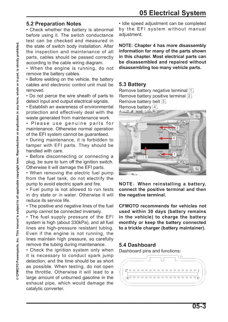 CFMOTO 450SS Service Manual service manual preview page 6