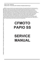CFMOTO Papio SS 125 Service Manual service manual preview page 2