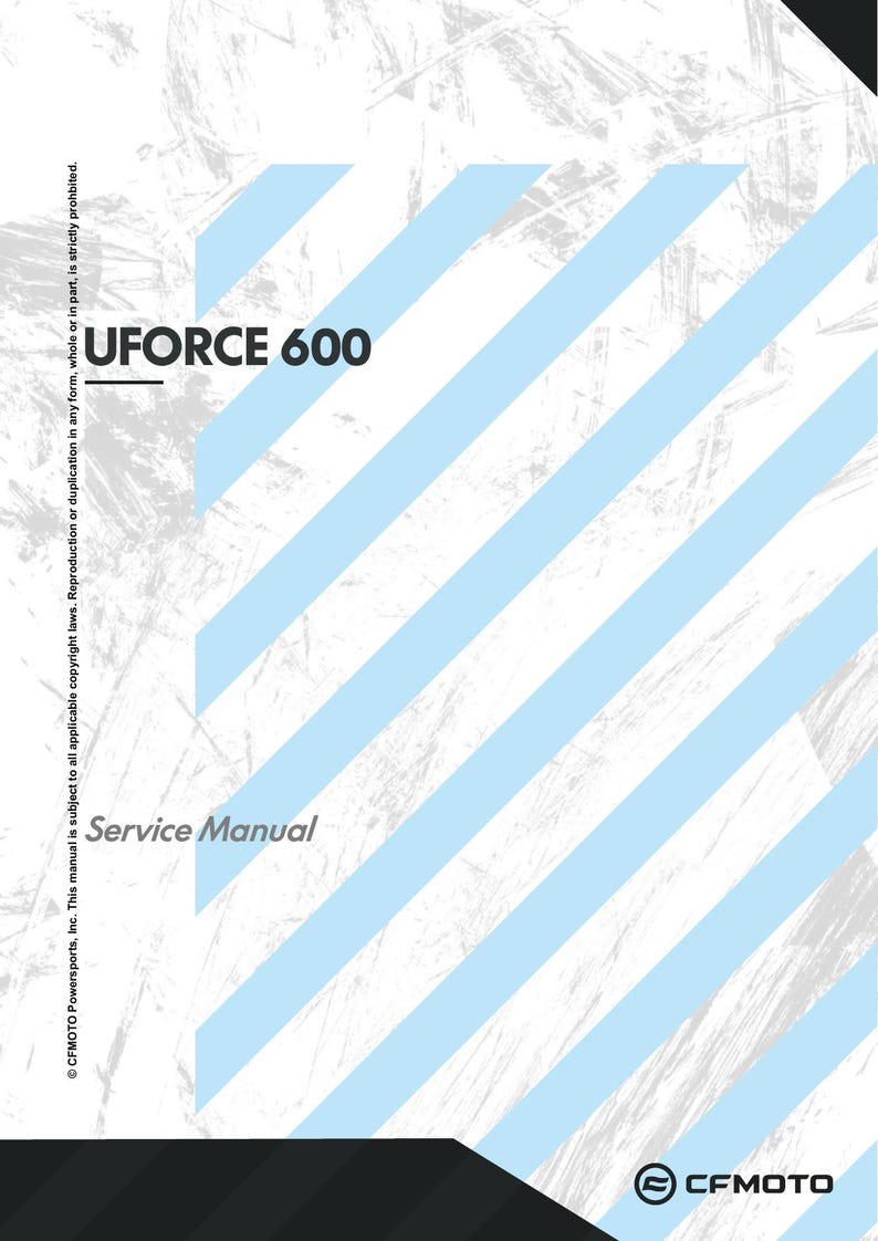 CFMOTO UFORCE 600 Service Manual service manual preview page 2