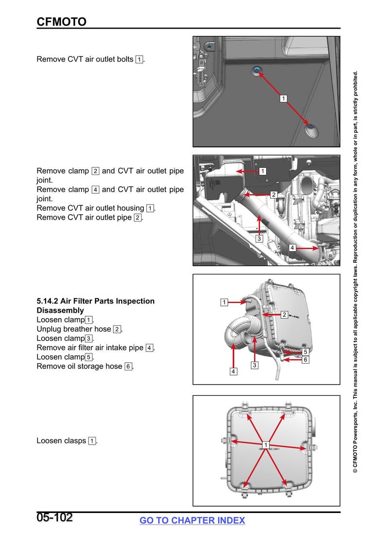 CFMOTO UFORCE 600 Service Manual 2023-2026 UTV cf600uz cf600uu service manual preview page 6