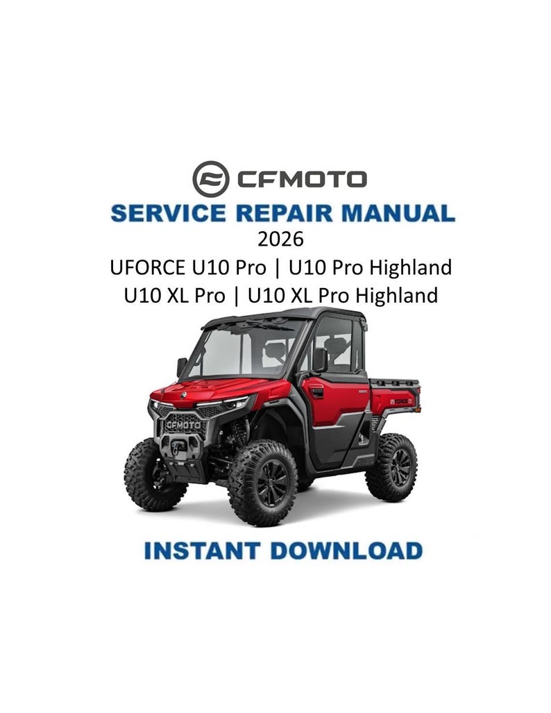 CFMOTO UFORCE U10 Pro Service Manual PDF service repair manual cover