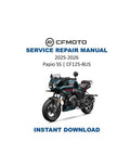 CFMOTO Papio SS 125 Service Manual PDF service repair manual cover