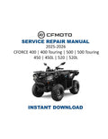 CFMOTO CFORCE 400 500 450 520 Service Manual 2025-2026 ATV PDF service repair manual cover