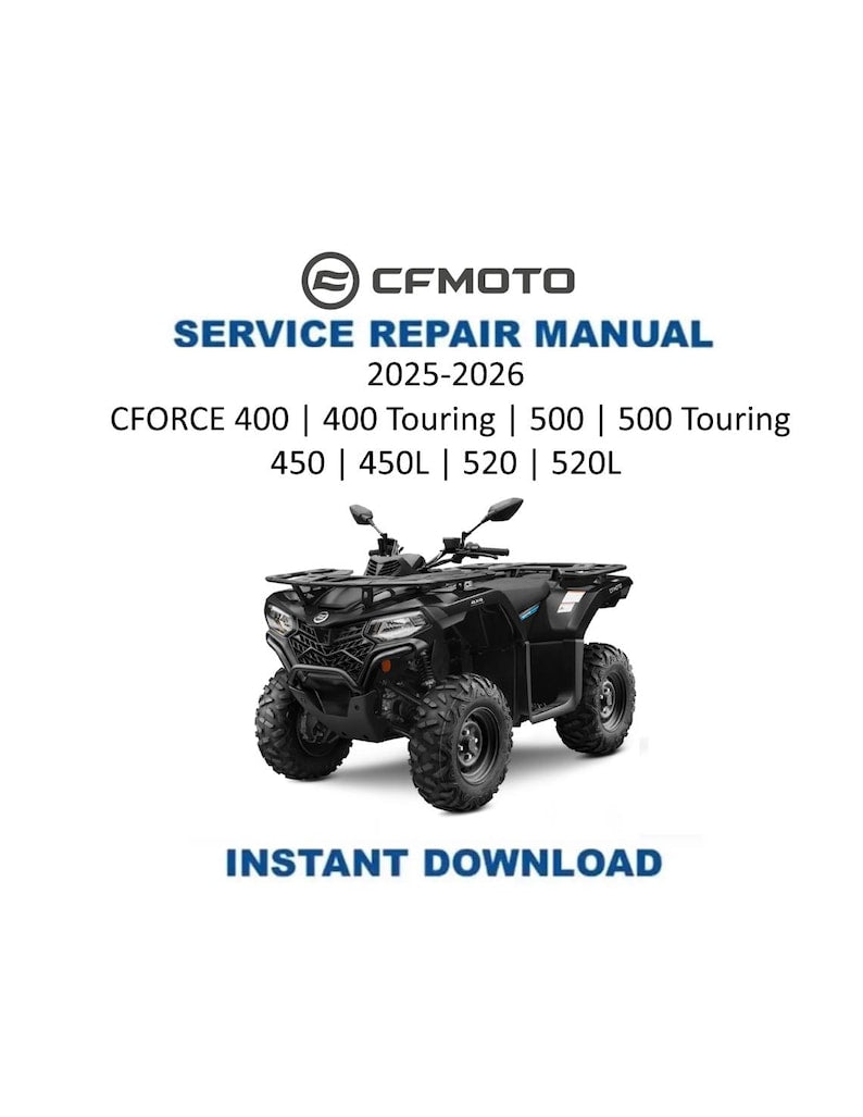 CFMOTO CFORCE 400 500 450 520 Service Manual 2025-2026 ATV PDF service repair manual cover