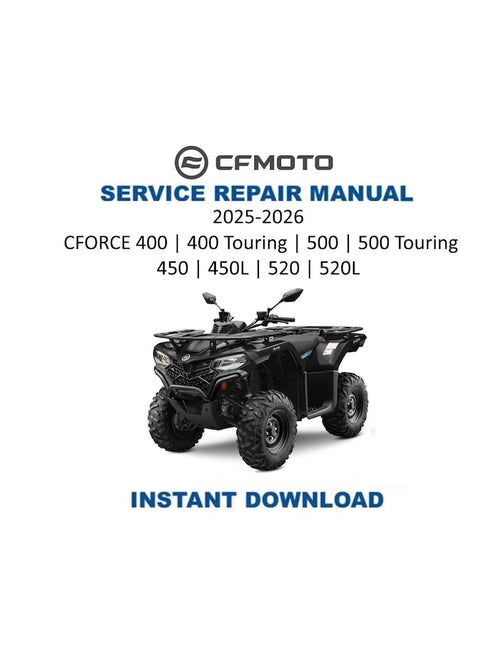 CFMOTO CFORCE 400 500 450 520 Service Manual 2025-2026 ATV PDF service repair manual cover