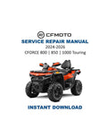 CFMOTO CFORCE 800 850 1000 Touring Service Manual 2024-2026 ATV PDF service repair manual cover