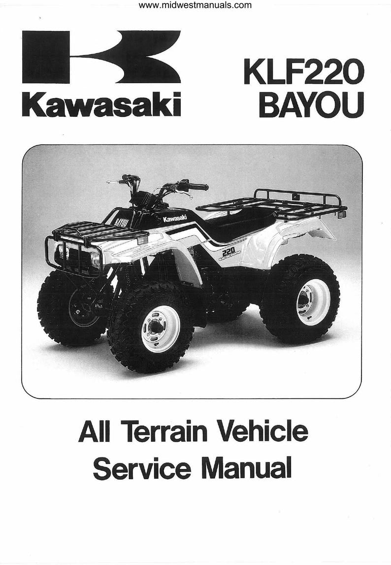 Kawasaki KLF220 Bayou Service Manual service manual preview page 2