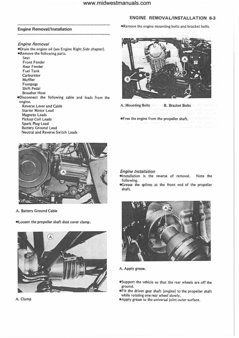 Kawasaki KLF220 Bayou Service Manual service manual preview page 6