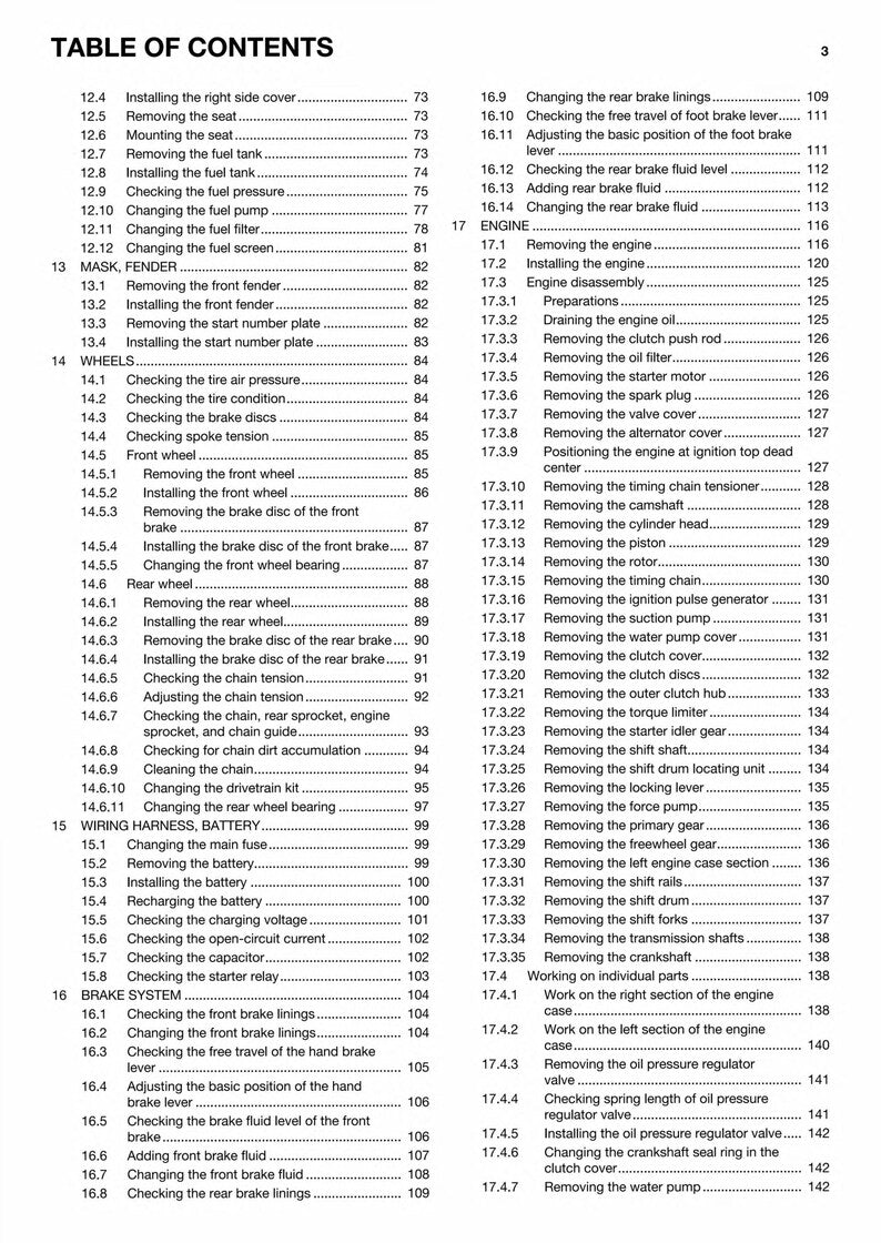 Husqvarna FC 450 Service Manual 2015-2019 Motocross service manual preview page 8