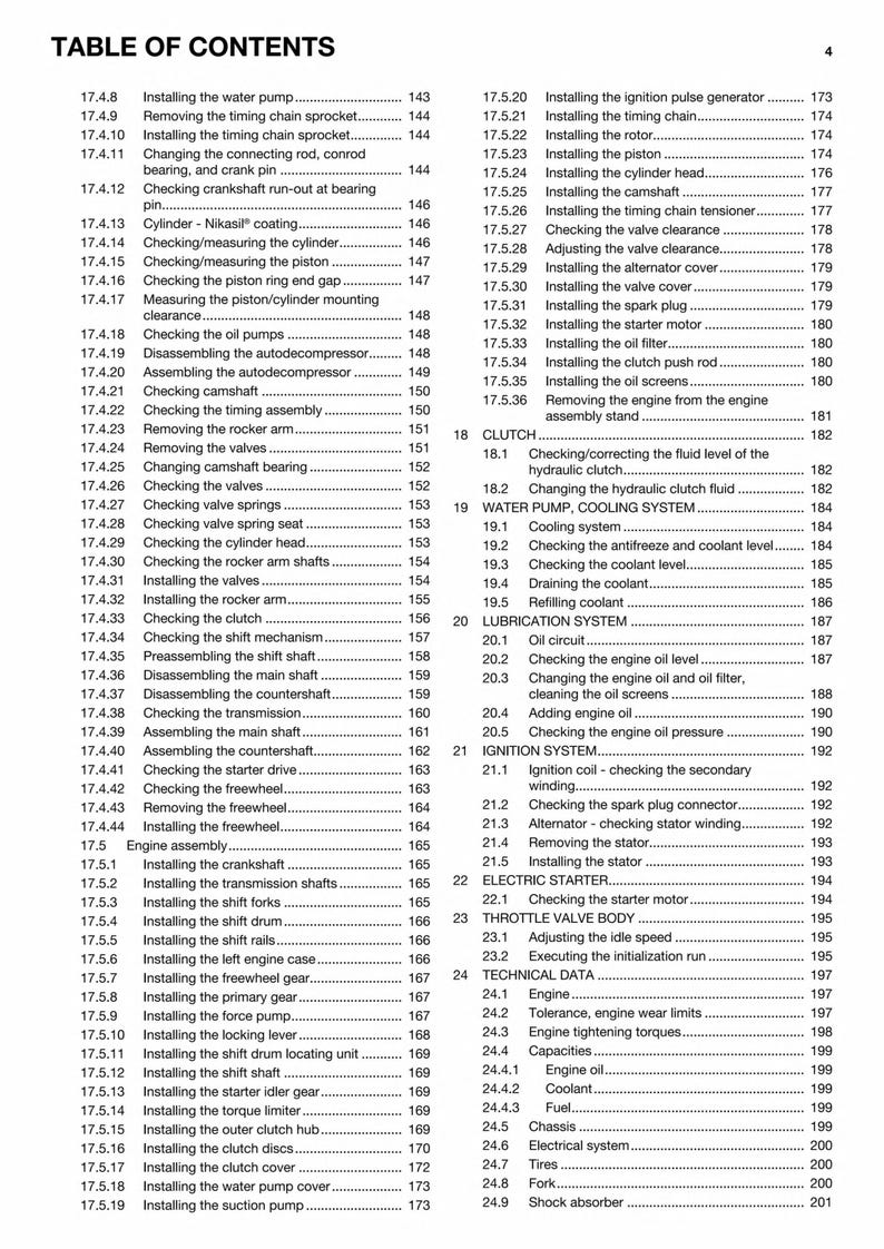 Husqvarna FC 450 Service Manual 2015-2019 Motocross service manual preview page 9