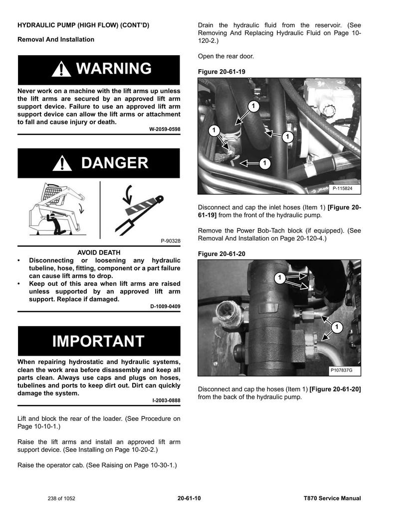 Bobcat T870 Compact Track Loader Service Manual 2018-2022 service manual preview page 4
