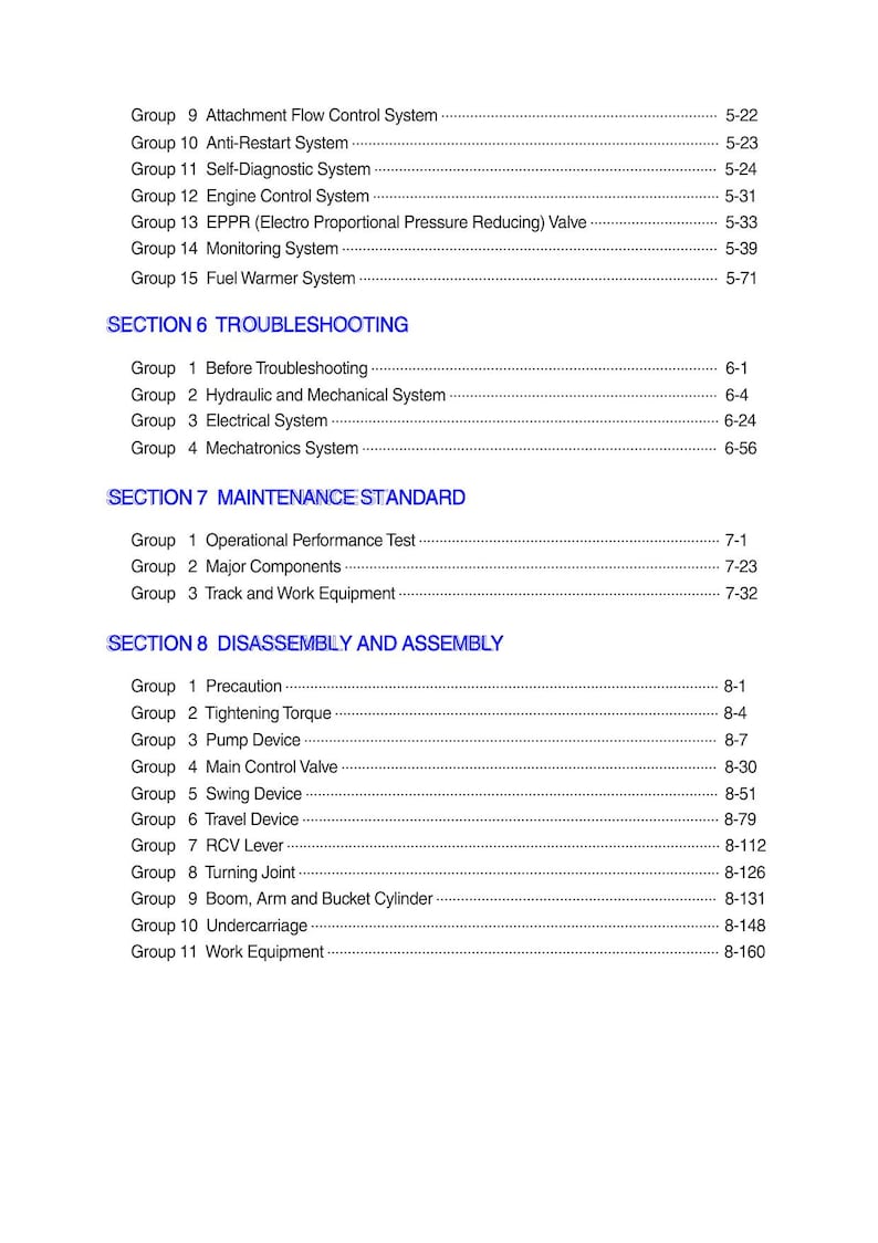 Hyundai R330LC-9S R330NLC-9S Excavator Service Manual service manual preview page 9