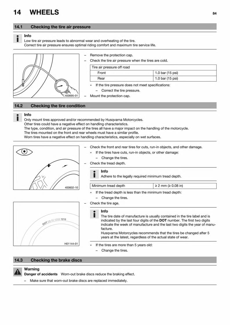 Husqvarna FC 450 Service Manual 2015-2019 Motocross service manual preview page 6