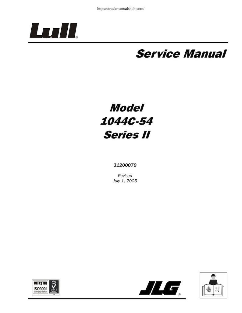 JLG Lull 1044C-54 Series II Service Manual 2005-2009 Telehandler service manual preview page 2