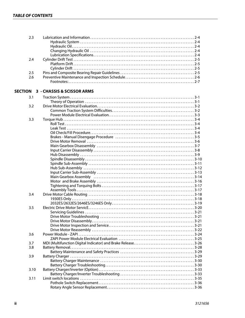 JLG 1930ES 2032ES 2632es 2646es 3246es Service Manual 2014-2018 Scissor Lift pdf service manual preview page 7