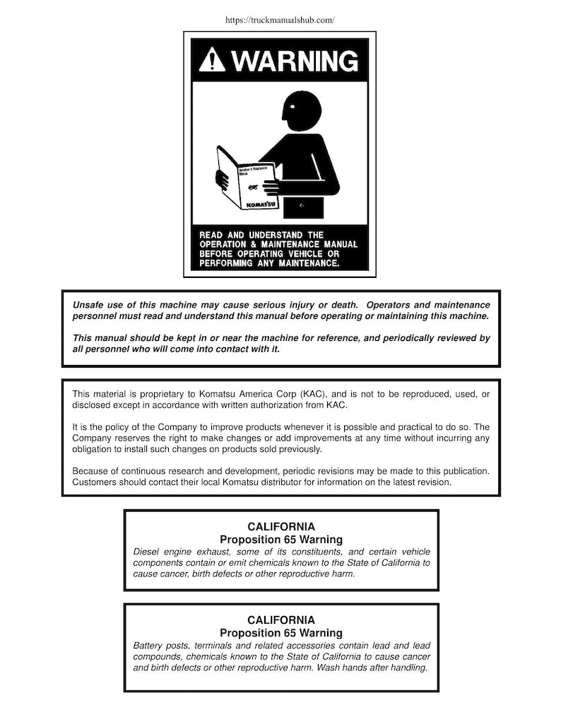 Komatsu 830E Dump Truck Service Manual service manual preview page 6