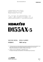 Komatsu D155AX-5 Bulldozer Service Manual service manual preview page 2