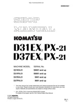 Komatsu D31EX D31PX D37EX d37px-21 Service Manual 2004-2008 Dozer pdf Download service manual preview page 2