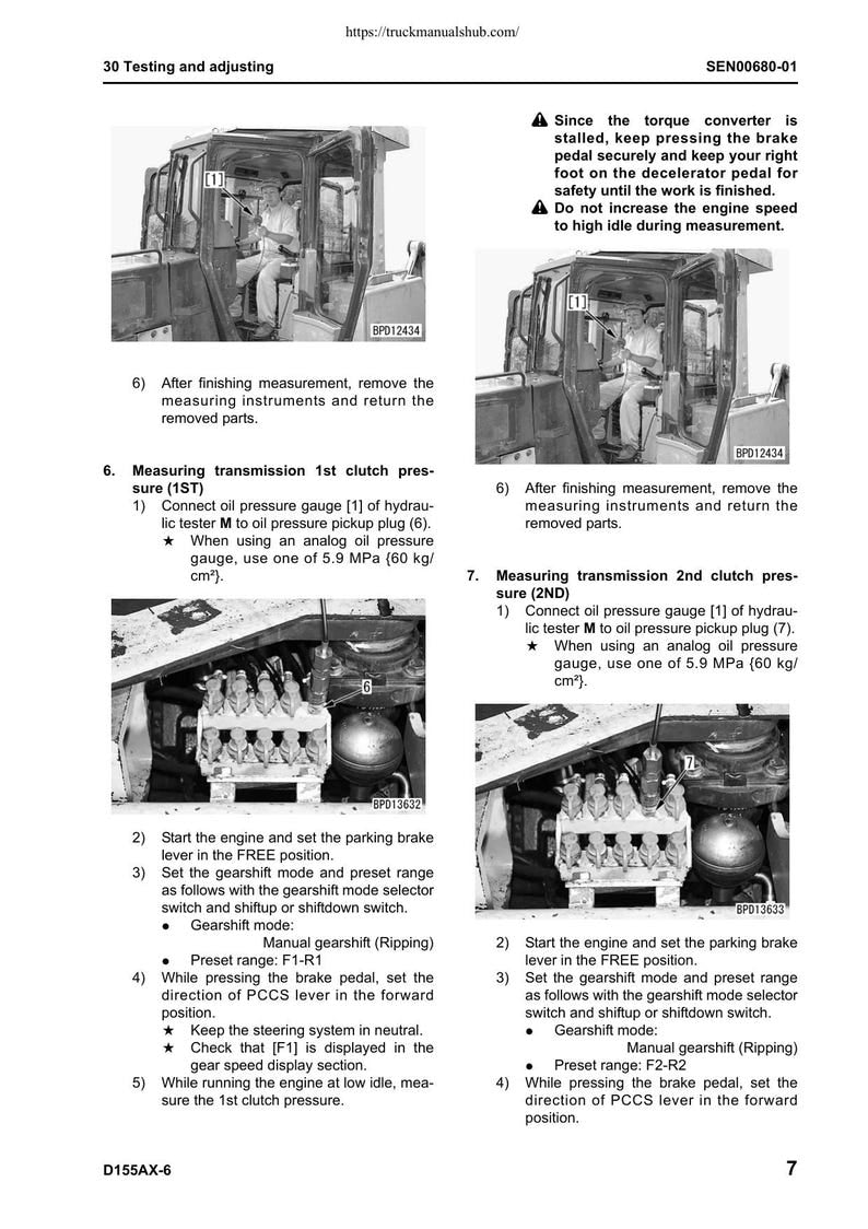 Komatsu Galeo D155AX-6 Bulldozer Service Manual service manual preview page 3