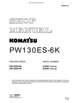Komatsu PW130ES-6K Service Manual 2001-2005 Wheeled Excavator service manual preview page 2